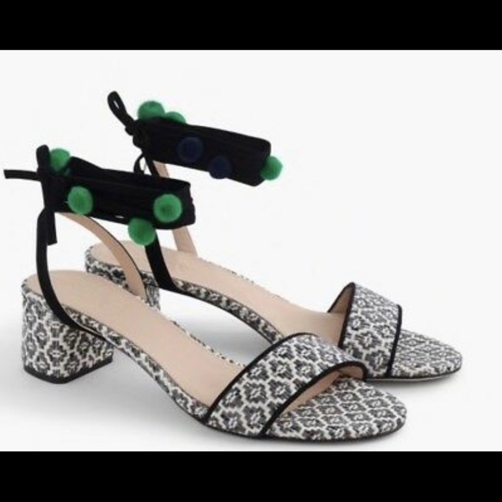 J Crew Ikat Ankle-Wrap Sandal #G4213